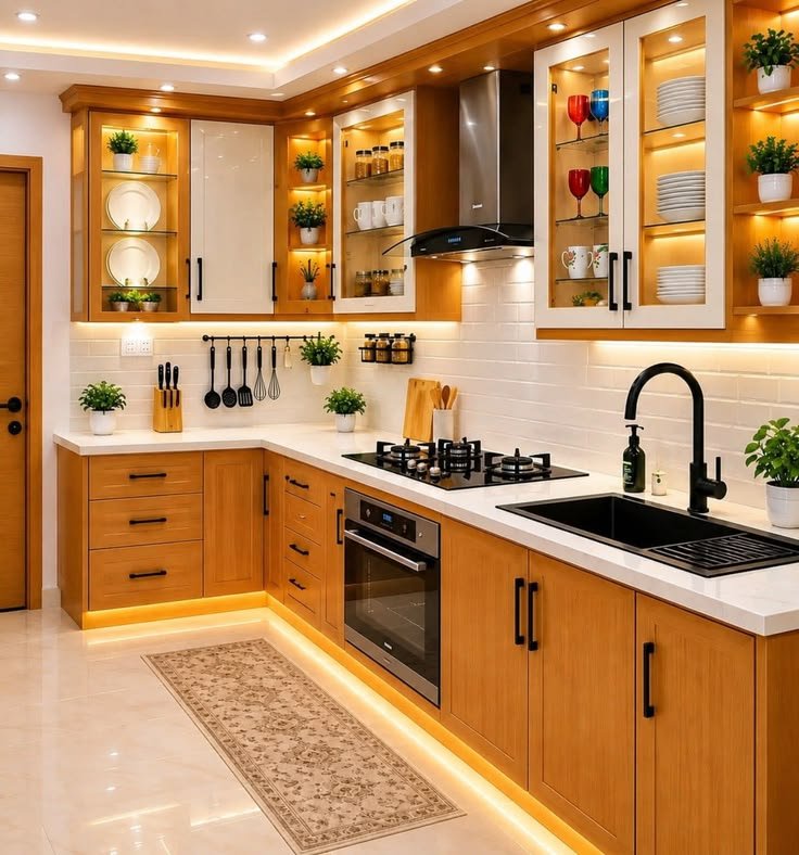 L-Shape Kitchen Design in Patna