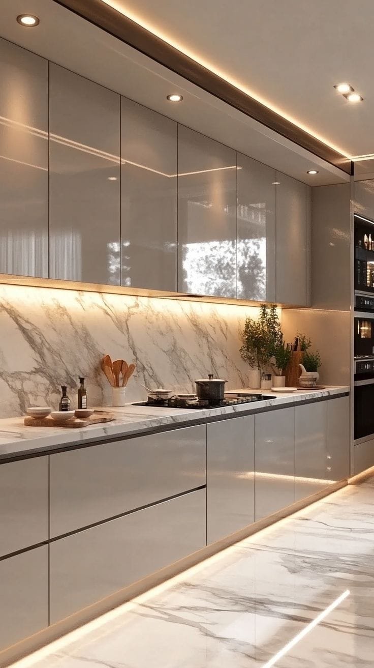 Acrylic Modular Kitchen Cabinets in Patna